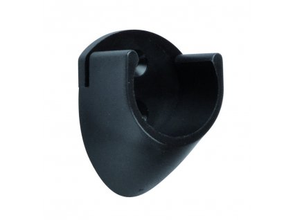 Držák šatní tyče kruhové plast 25 mm černá