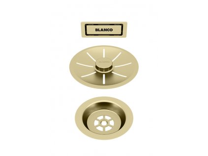 Odtoková sada InFino s přepadem C-overflow, saténově zlatá Gold Edition