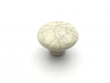 Nábytková knopka GAIA krémový porcelán popraskaný