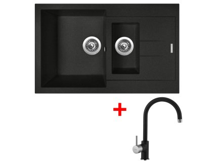 Akční set Sinks AMANDA 780.1 + baterie VITALIA Metalblack