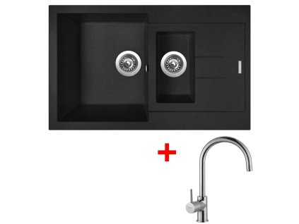 Akční set Sinks AMANDA 780.1 Metalblack + baterie VITALIA Chrom