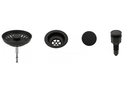 Sinks Komponenty pro granit. dřez s exc. ovladačem - černý plast
