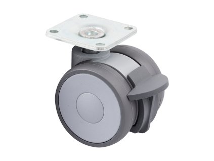 Kolečko Linea 50 mm otočné s brzdou tmavě šedá