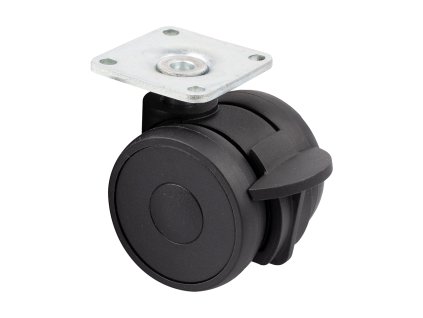 Kolečko Linea 50 mm otočné s brzdou černá