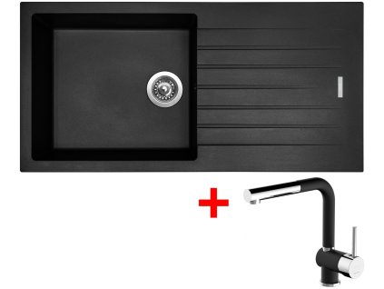 Akční set Sinks PERFECTO 1000 Pureblack + baterie MIX 3 P Nanoblack