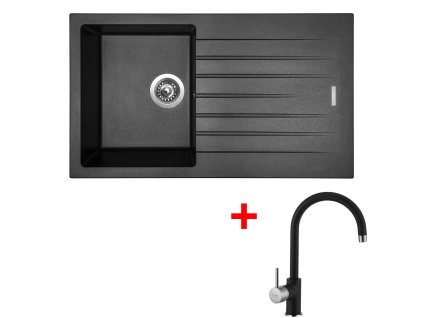 Akční set Sinks PERFECTO 860 Metalblack + baterie VITALIA GR