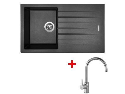 Akční set Sinks PERFECTO 860 Metalblack + baterie VITALIA
