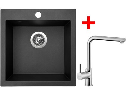 Akční set Sinks VIVA 455 Metalblack + baterie ELKA