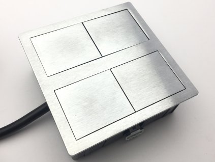 versalogic versahit dual elektricka zasuvka 2x230v imitace nerezi detail 2