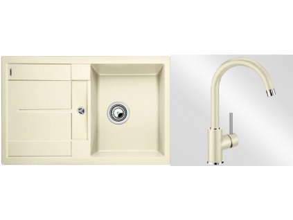 Kuchyňský set Blanco dřez METRA 45 S jasmín + baterie Mida + Čistící pasta Franke Twister 125ml