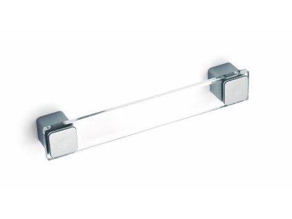 Nábytková dětská úchytka Brita transparentní/chrom