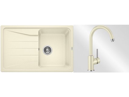 Kuchyňský set Blanco dřez SONA 45 S jasmín + baterie MIDA + Čistící pasta Franke Twister 125ml