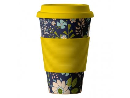 Bamboo Cup 400ml - Flowers