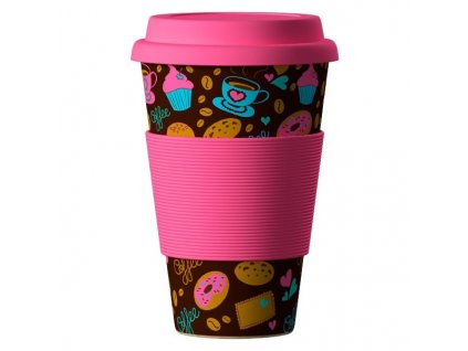 Bamboo Cup 400ml - Donuts