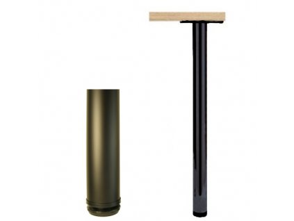 Stolová noha 820 mm kulatá černá