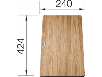 Krájecí deska dýha jasan 42,4 x 24 cm