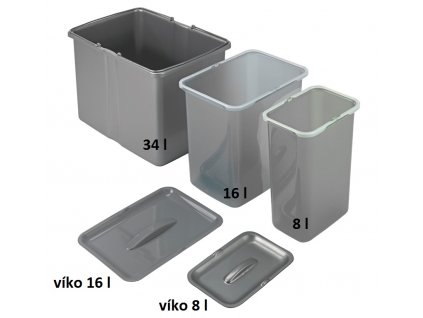 Samostatné víko koše Sinks 16 l