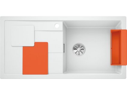 Granitový dřez Blanco SITY XL 6 S bílá přísl. orange