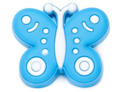 nabytkova detska knopka motyl modry