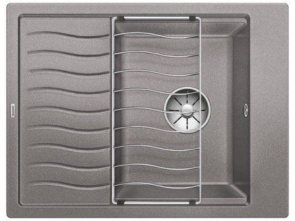 Granitový dřez Blanco ELON 45 S aluminium + nerezová mřížka