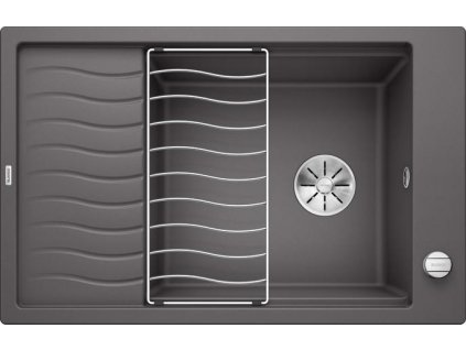 Granitový dřez Blanco ELON XL 6 S F šedá skála a mřížkou