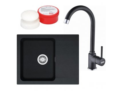 Kuchyňský set Franke T29 (dřez OID 611-62 + baterie FP 9900 + Twister) Černá + Vůně do bytu Areon 85ml