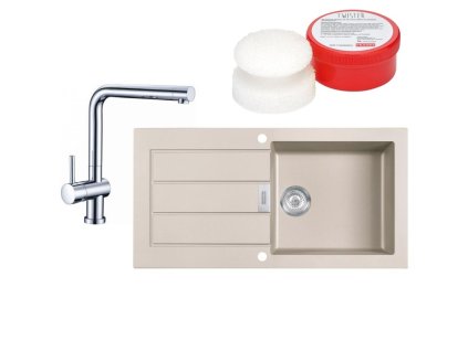 Kuchyňský set Franke T15 (dřez SID 611 + baterie Samoa + Twister) Kávová + Vůně do bytu Areon 85ml