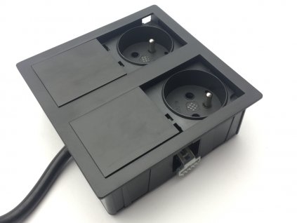 versalogic versahit dual elektricka zasuvka 2x230v cerna detail 1