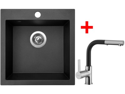 Akční set Sinks dřez VIVA 455 + baterie ENIGMA S Metalblack