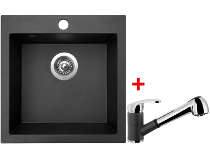 Akční set Sinks dřez VIVA 455 + baterie LEGENDA S Metalblack