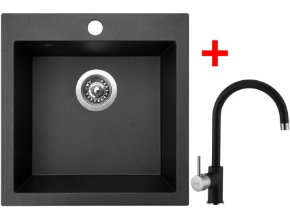 Akční set Sinks dřez VIVA 455 + baterie VITALIA Metalblack