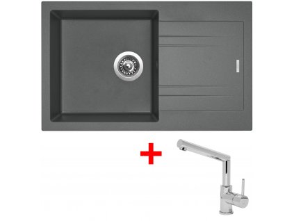 Set Sinks kuchyňský dřez LINEA 780 N Titanium + baterie MIX 350 P Chrom