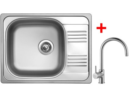 Akční set Sinks GRAND 652 V leštěný + baterie VITALIA  + Sinks čistící pasta