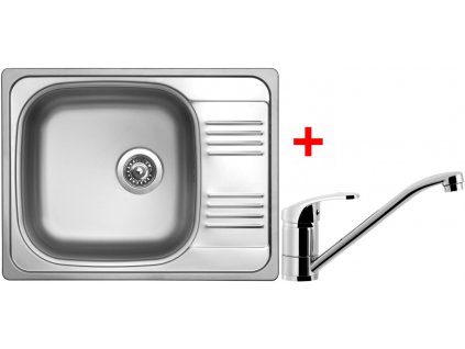 Akční set Sinks GRAND 652 V leštěný + baterie PRONTO  + Sinks čistící pasta