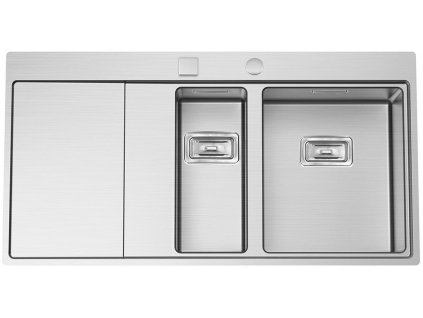 Nerezový dřez Sinks XERON 1000.1 FI nerez kartáčovaný pravý  + Sinks čistící pasta