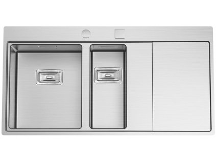 Nerezový dřez Sinks XERON 1000.1 FI nerez kartáčovaný levý  + Sinks čistící pasta