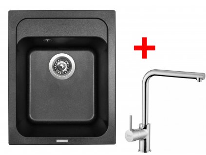 Akční set Sinks CLASSIC 400 Metalblack + baterie ELKA Chrom  + Sinks čistící pasta