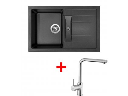 Akční set Sinks CRYSTAL 780 Metalblack + baterie ELKA Chrom  + Sinks čistící pasta