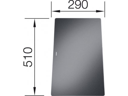 Krájecí deska STATURA sklo černá 51 x 29 cm