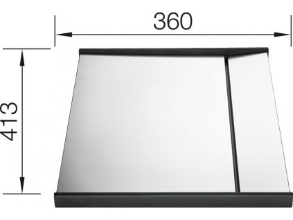 Odkapávací deska nerez pro CLARON a ZEROX 413x360