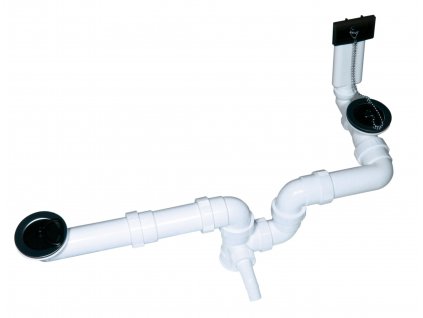 Dvojitá odtoková armatura s přepadem 1 1/2"