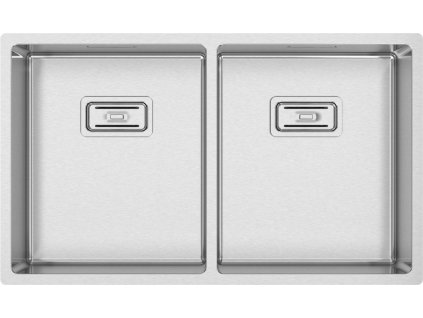 Nerezový dřez Sinks BOX 740 DUO FI nerez kartáčovaný  + Sinks čistící pasta