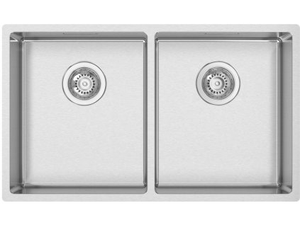 Nerezový dřez Sinks BOX 740 DUO RO nerez kartáčovaný  + Sinks čistící pasta