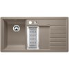 Granitový dřez Blanco TRISONA 6 S tartufo dřez vlevo s excentrem s miskou a prkénkem