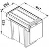 Odpadkový koš Franke CUBE 30 2x15 l
