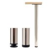 Stolová noha 820 mm kulatá nikl broušený