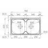 Nerezový dřez Sinks OKIO 780 DUO M matný