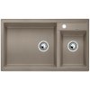 Granitový dvoudřez Blanco METRA 9 tartufo