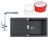 Kuchyňský set Franke T15 (dřez SID 611 + baterie Samoa) Černá + Čistící pasta Franke Twister 125ml