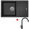 Set Sinks kuchyňský dřez LINEA 780 N + baterie VITALIA metalblack